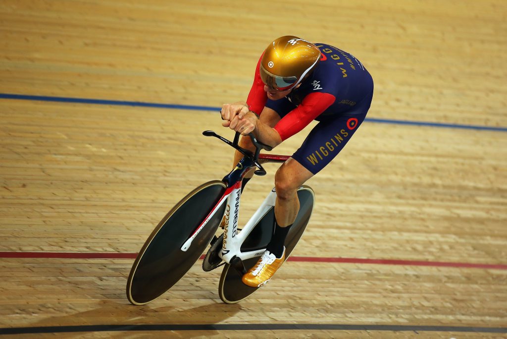 Sir Bradley Wiggins breaks the One Hour Record using a bike co-engineered by Jaguar. PHOTO: GETTY IMAGES Sir Bradley Wiggins breaks the One Hour Record using a bike co-engineered by Jaguar. PHOTO: GETTY IMAGES